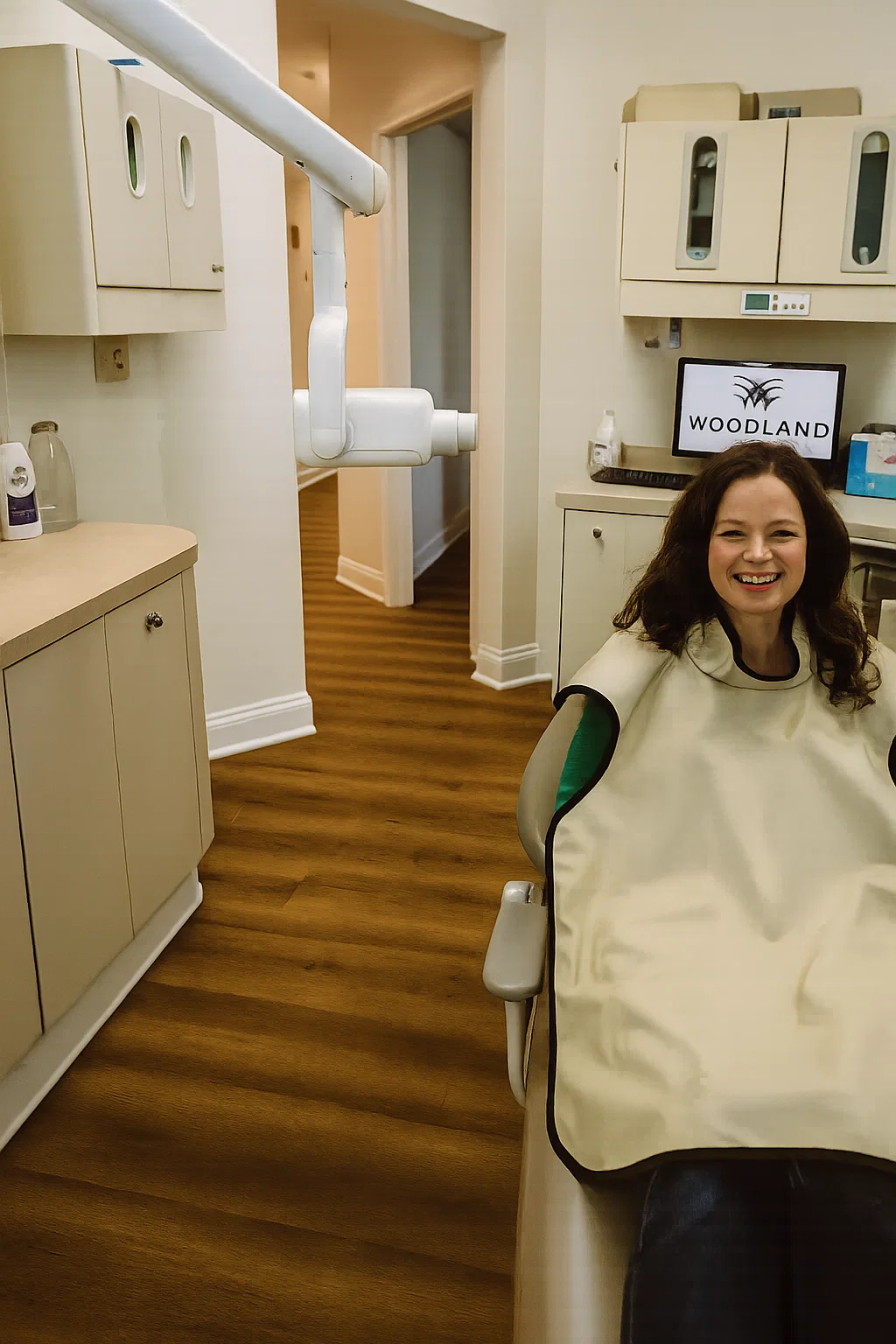 Photo of Columbia Maryland dentist Dr. Palak Shah showing a treatment plan to a patient